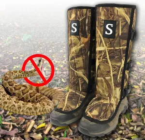 Snake Gaiters for Men & Women,Sturdy Snake Bite Proof Boots,Adjustable Snake Guards,Hiking Gaiters with Storage Pouch.