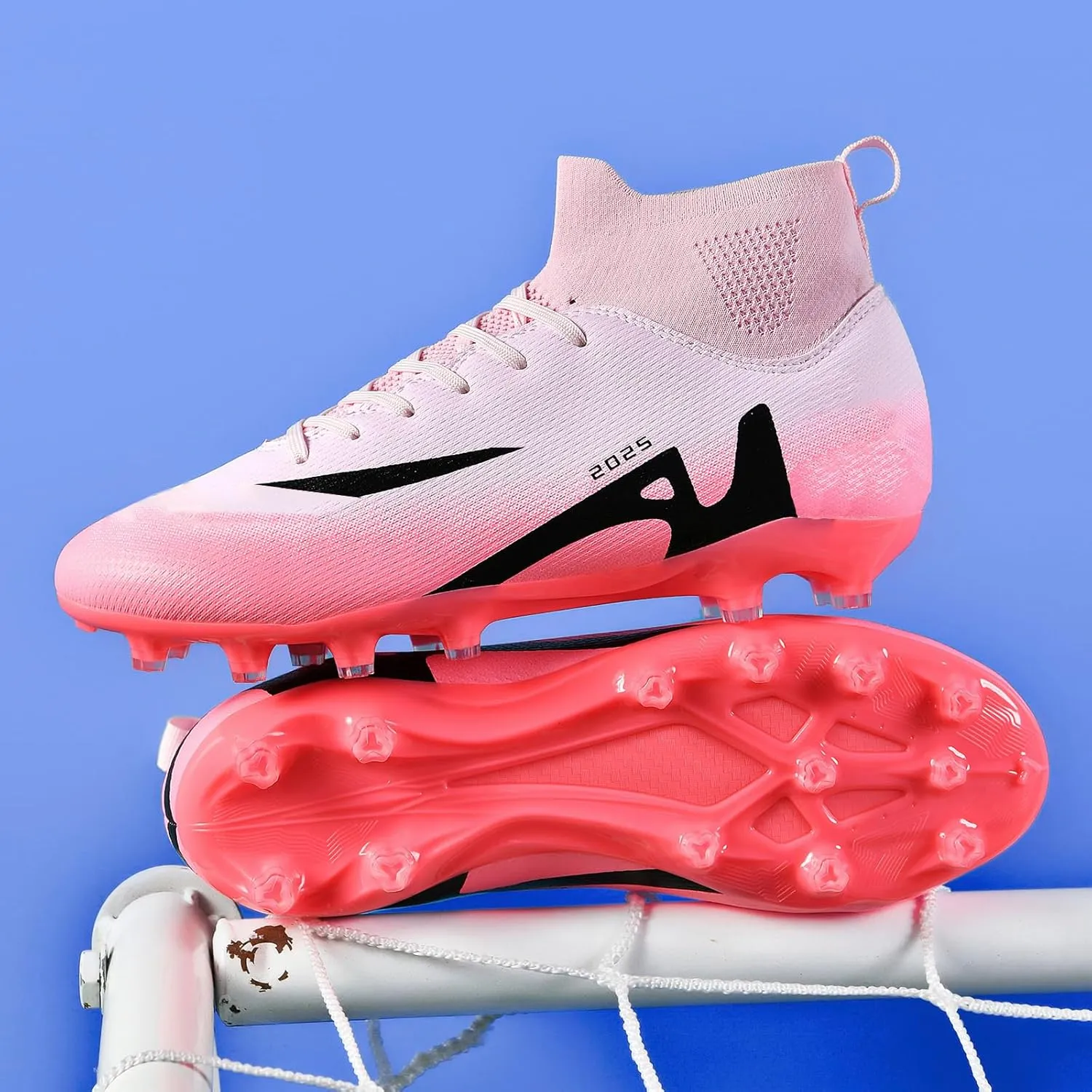 Soccer Cleats for Womens Mens Outdoor Unisex Turf Shoes Youth Rugby Shoes Adult AG FG TF Football Boots Wide Training Sneaker