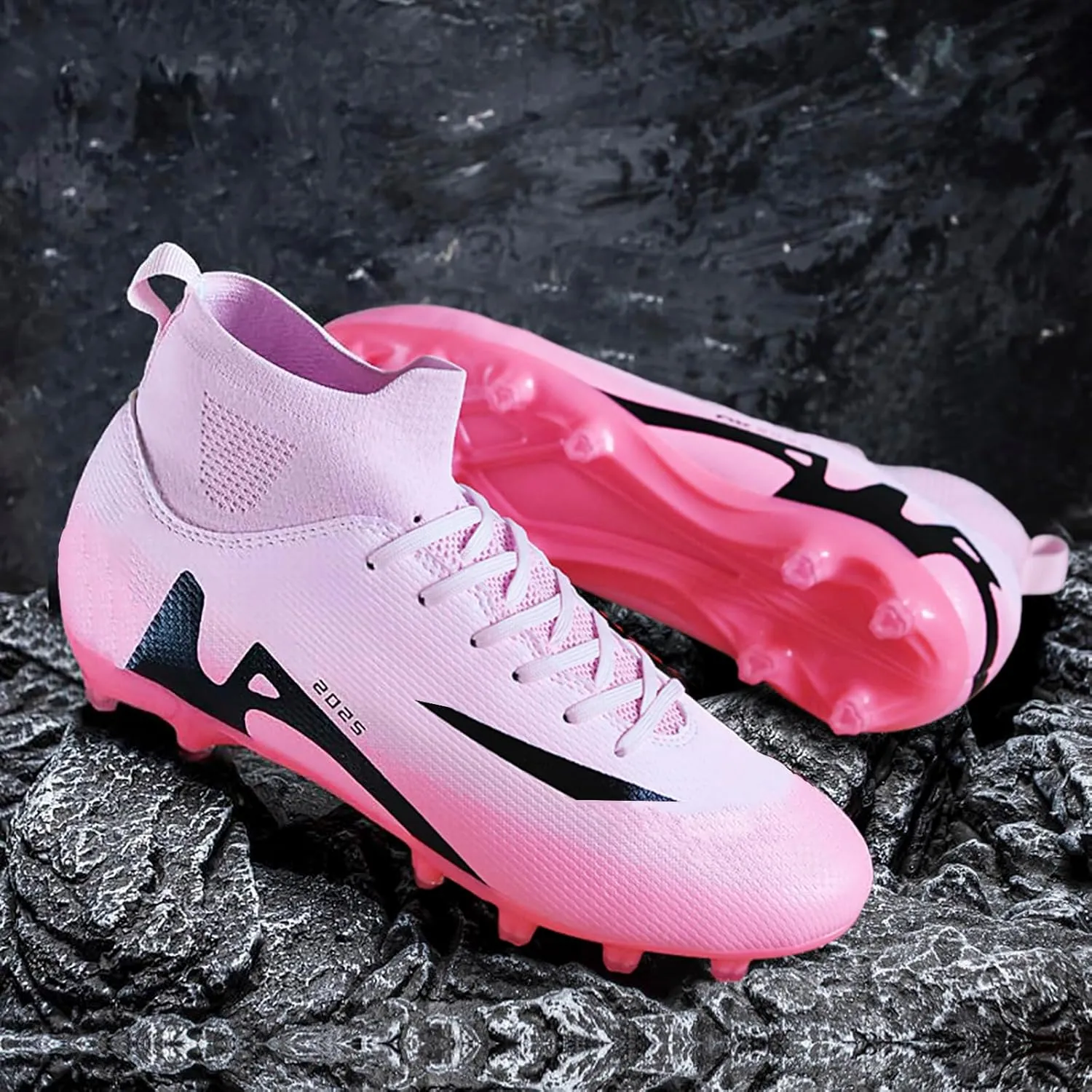 Soccer Cleats for Womens Mens Outdoor Unisex Turf Shoes Youth Rugby Shoes Adult AG FG TF Football Boots Wide Training Sneaker