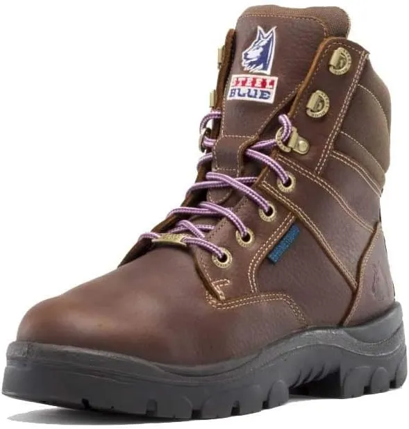 Steel Blue Women's Southern Cross Zip: Met/PR Midsole Steel Toe Work Boots, Oak