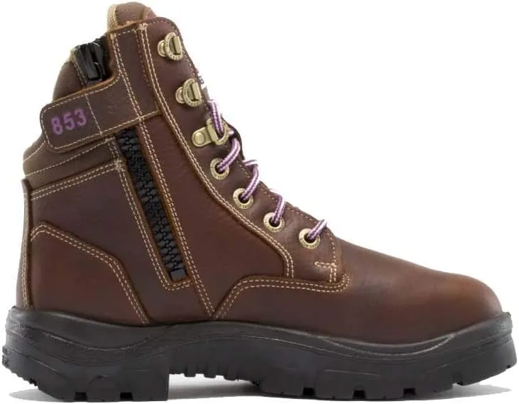 Steel Blue Women's Southern Cross Zip: Met/PR Midsole Steel Toe Work Boots, Oak