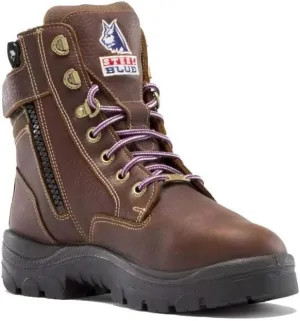 Steel Blue Women's Southern Cross Zip: Met/PR Midsole Steel Toe Work Boots, Oak