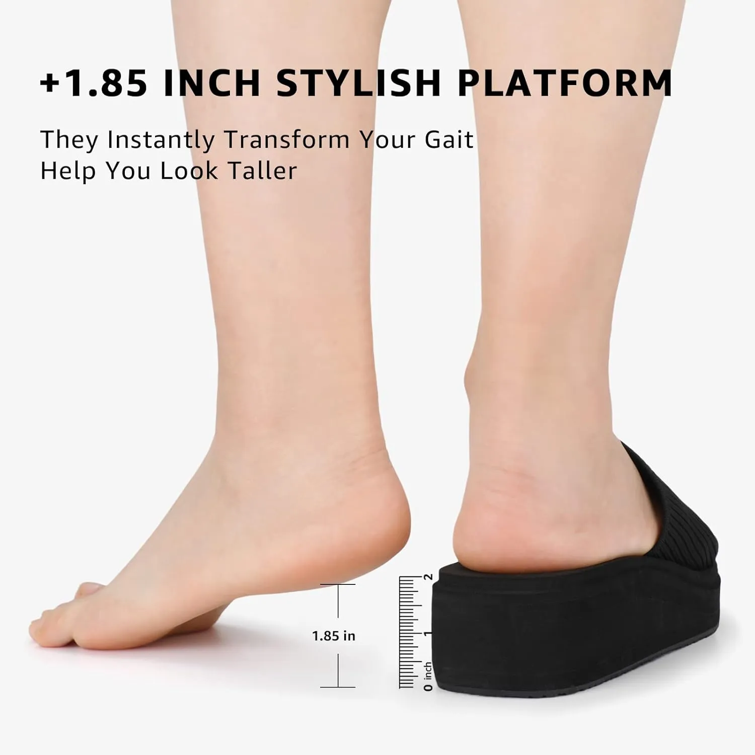 STQ Platform Sandals Women Cute Chunky Slides with Comfort Memory Foam