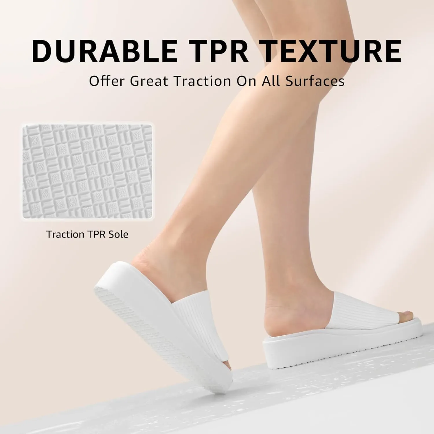 STQ Platform Sandals Women Cute Chunky Slides with Comfort Memory Foam