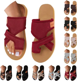 Summer Sandals for Women 2025 Extra Wide Beach Breathable Comfortable Mesh Hollow Slipper Slide Orthopedic Shoes