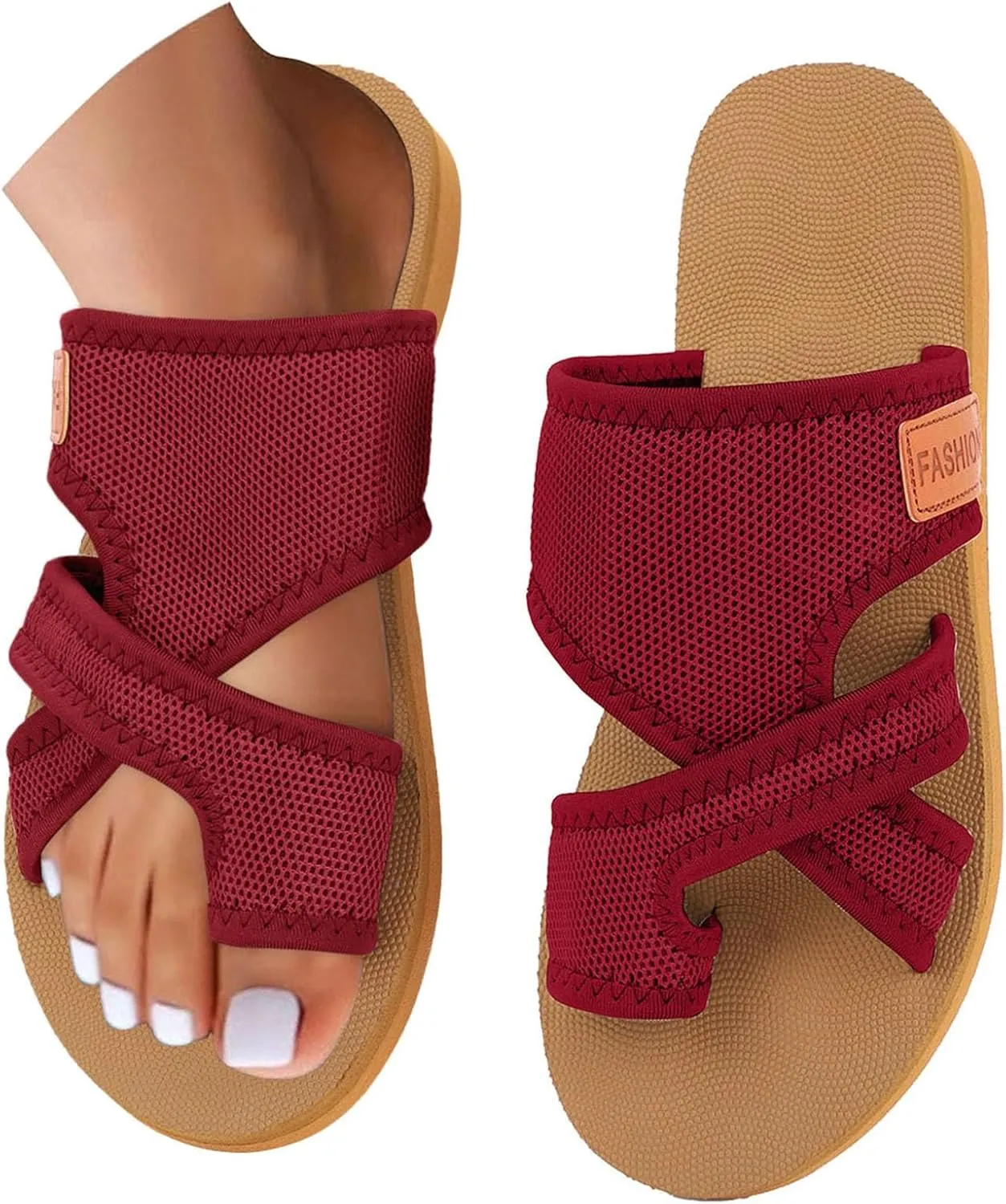 Summer Sandals for Women 2025 Extra Wide Beach Breathable Comfortable Mesh Hollow Slipper Slide Orthopedic Shoes