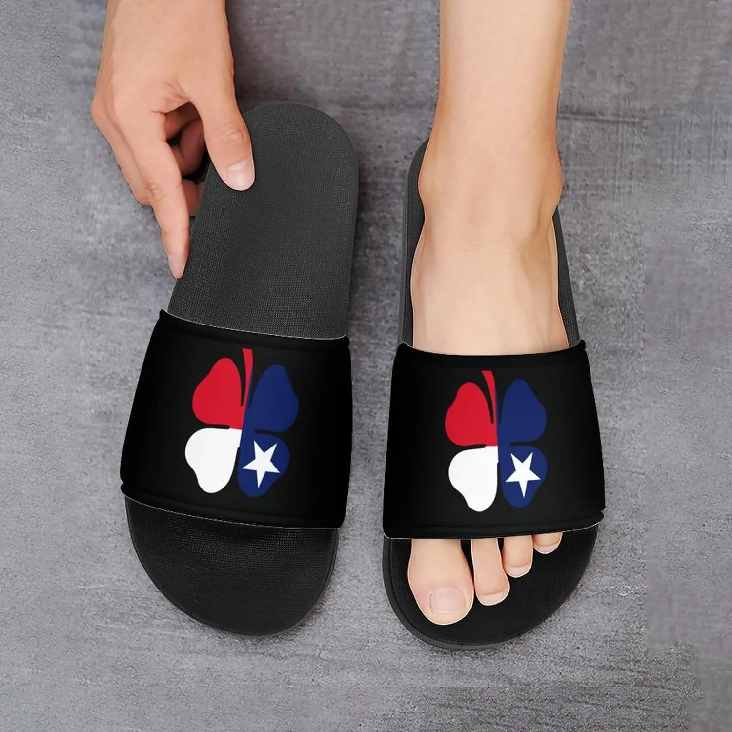 Texas Luck Clover Shower Sandals Home Slippers Non-Slip Quick Drying Beach Bathroom Slipper