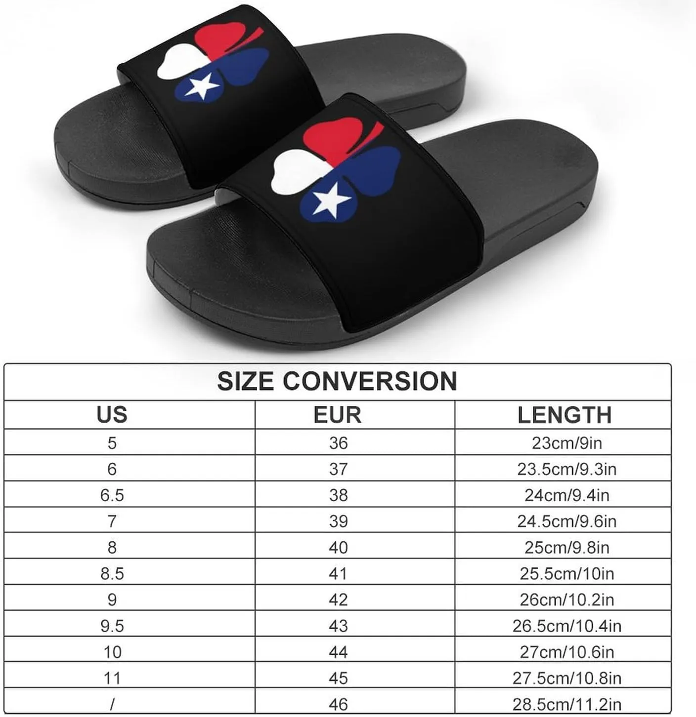 Texas Luck Clover Shower Sandals Home Slippers Non-Slip Quick Drying Beach Bathroom Slipper