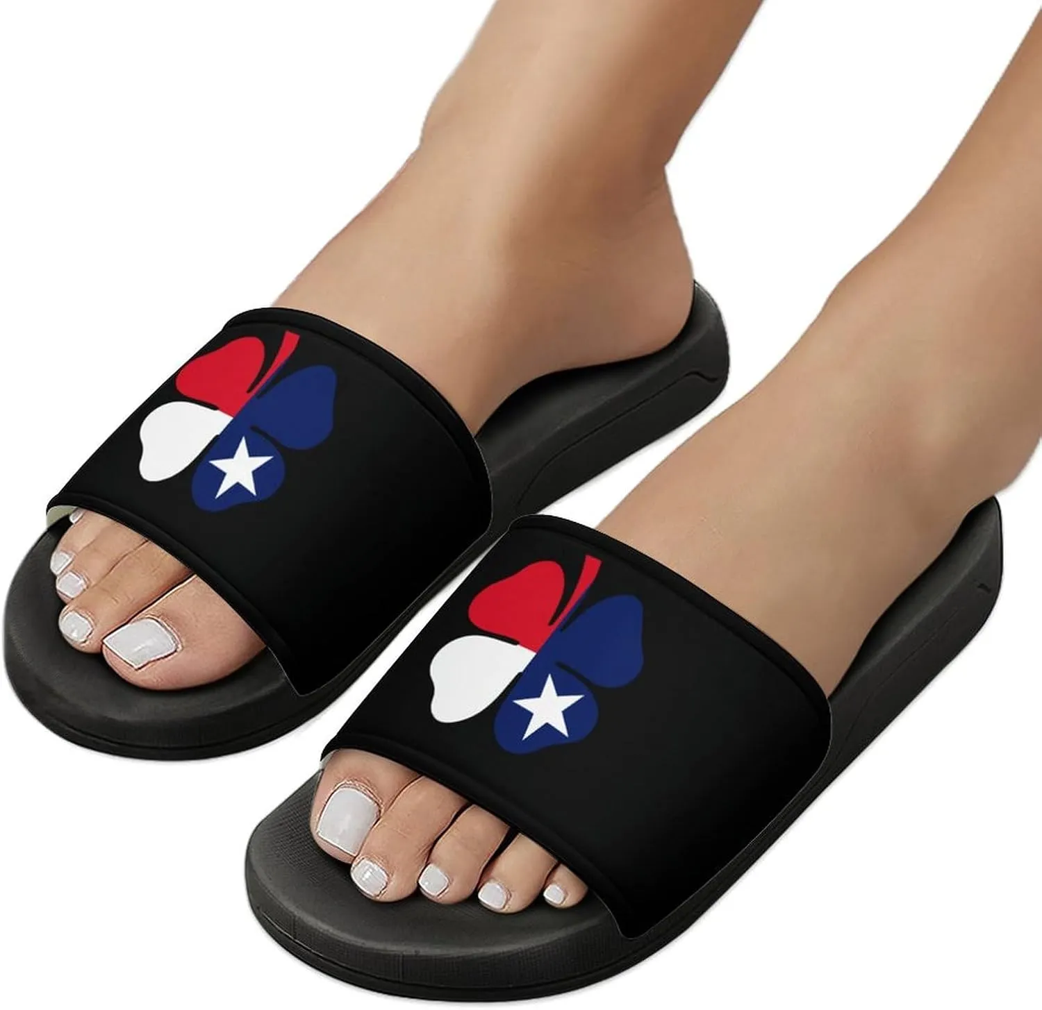 Texas Luck Clover Shower Sandals Home Slippers Non-Slip Quick Drying Beach Bathroom Slipper
