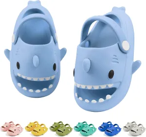 Toddler Shark Cloud Slides | Kids Shower Sandals | Boys Girls Cute Cartoon Fish Flip Flops | Beach Pool Home Slippers Shoes | Quick Dry Non-Slip