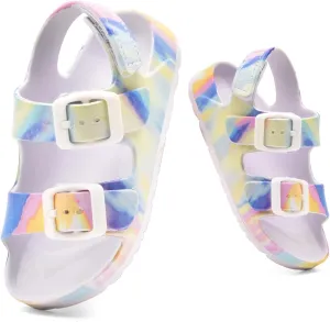 Toddler Unisex Adjustable Buckle Sandals – Comfortable Open Toe Beach & Pool Shoes for Boys & Girls with Back Strap