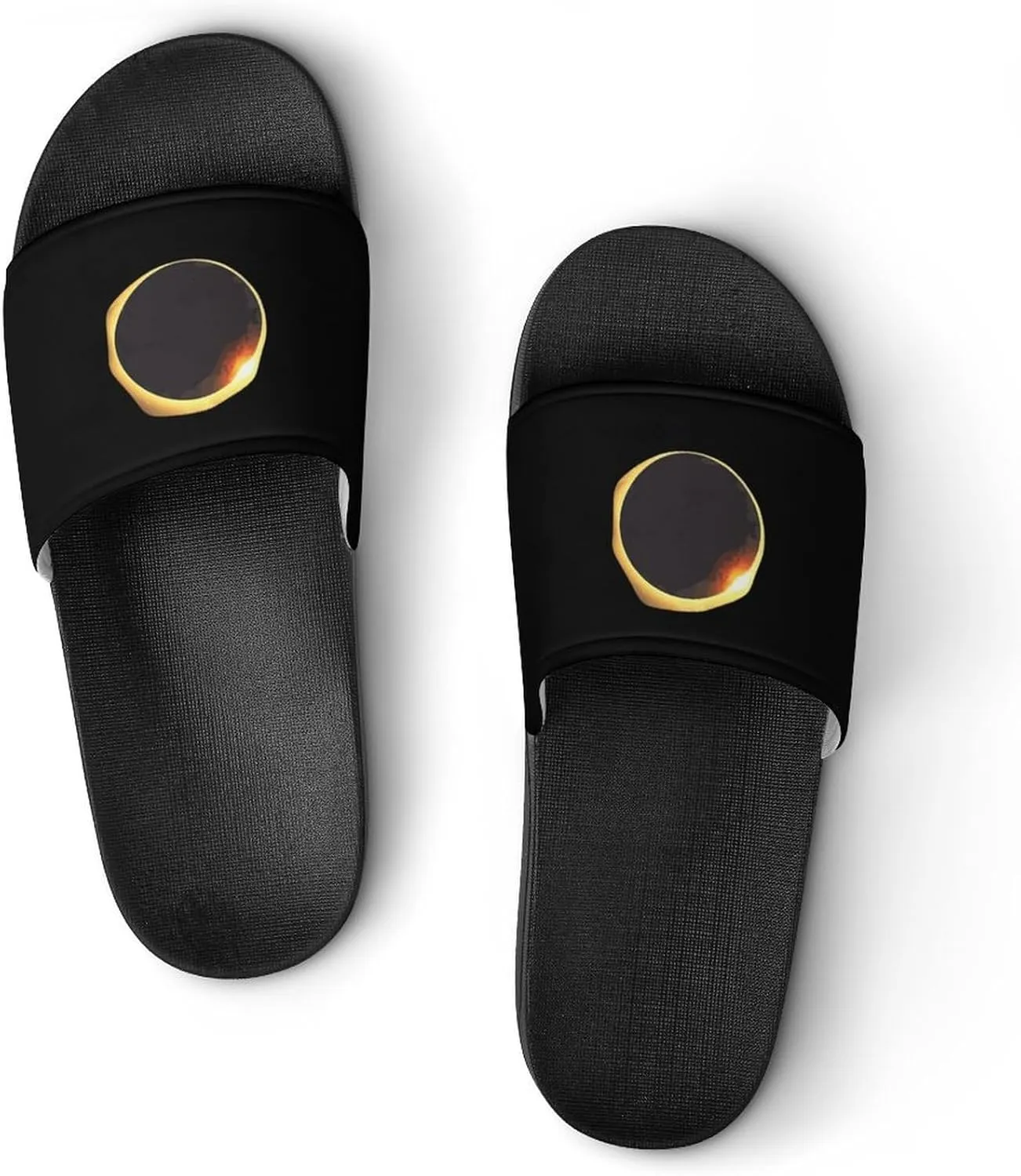 Total Solar Eclipse Non Slip Slides Sandals for Women Men Quick Drying Shower Shoes for Bathroom Pool Beach