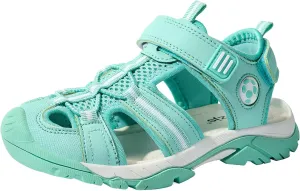 TZJS Girls Boys Sandals Kids Closed Toe Outdoor Hiking Sandal Lightweight Athletic Adjustable Straps Summer Shoes for Toddler/Little Kid