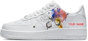 Unique Name Design Low-Top Sneakers - Personalized Customized Name Colorful Butterfly Casual Shoes for Men and Women