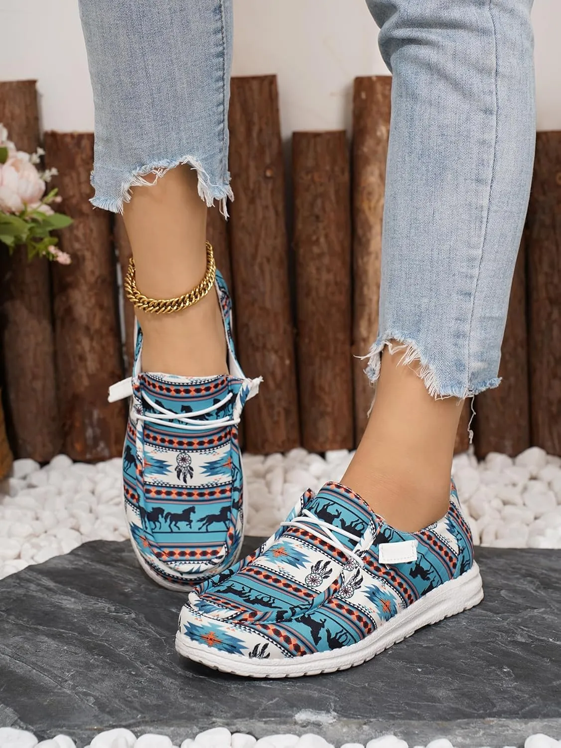 Unisex-Adult Sunflower Floral Canvas Loafers Comfortable Boat Shoes Easy Slip On Lightweight Deck Shoes Elastic Laces Outdoor Flat Walking Shoes Breathable Drving Shoes Sneakers for Women Men