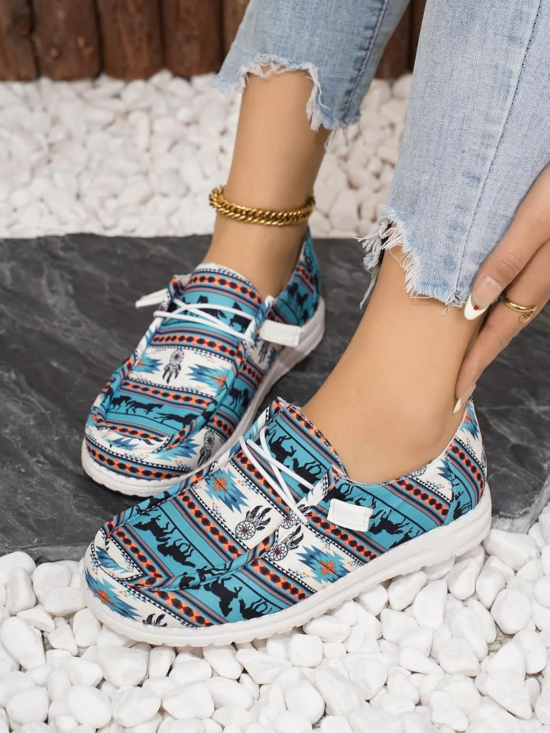 Unisex-Adult Sunflower Floral Canvas Loafers Comfortable Boat Shoes Easy Slip On Lightweight Deck Shoes Elastic Laces Outdoor Flat Walking Shoes Breathable Drving Shoes Sneakers for Women Men