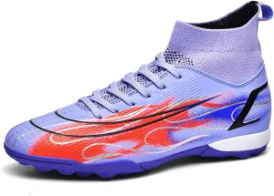 Unisex Football Game Training Soccer Boots High Top Ankle Support Breathable Comfort Spikes For Indoor/Outdoor