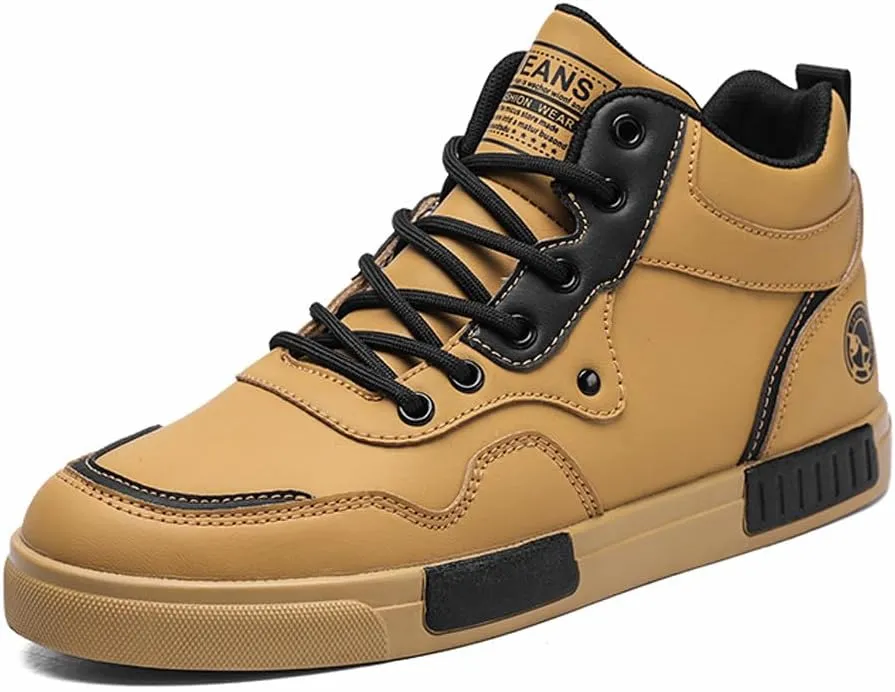 VAXAV Men's Fashion High Top Road Running Sneakers Skate Walking Driving Shoes