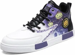 VAXAV Men's Fashion High Top Road Running Sneakers Skate Walking Driving Shoes