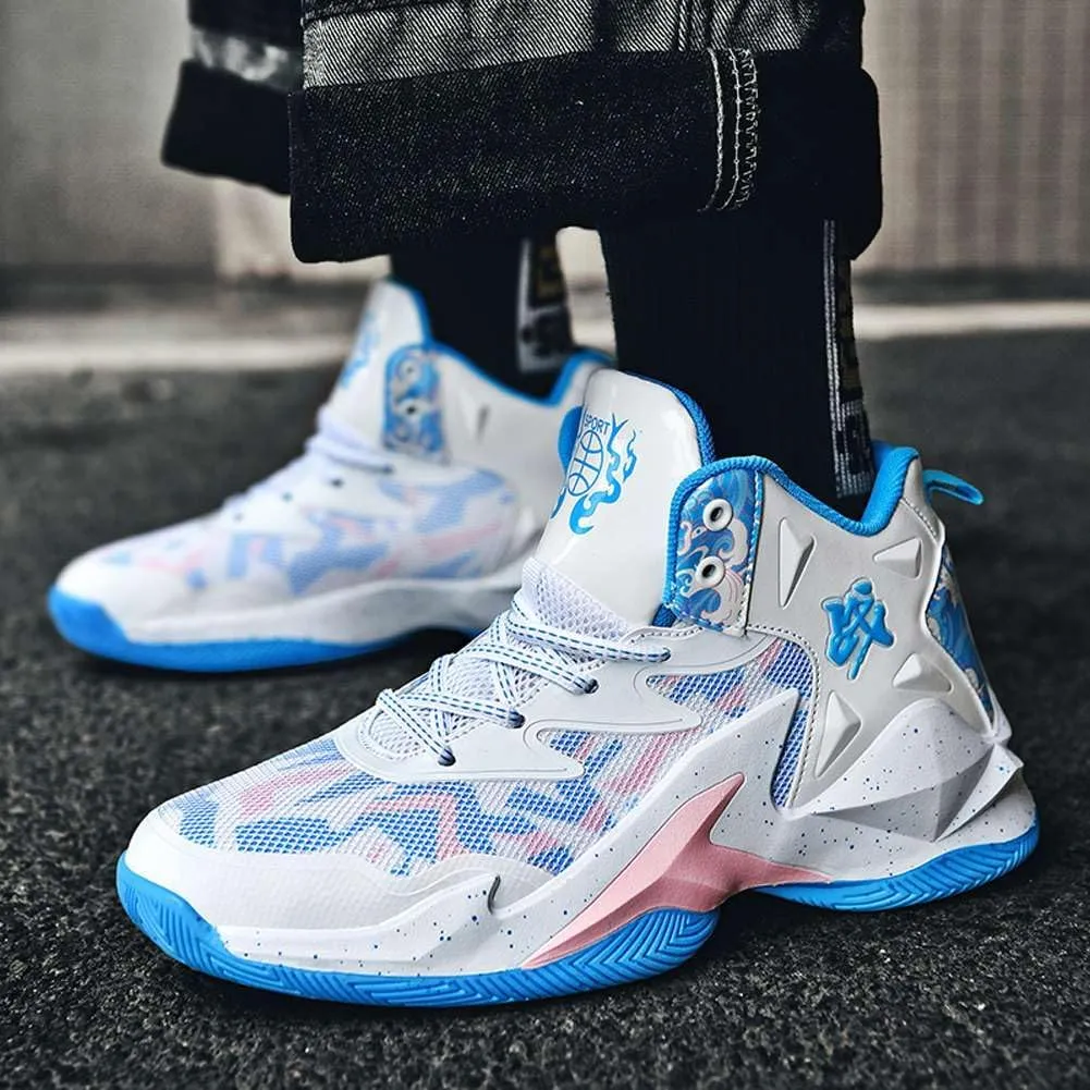 VAXAV Unisex High Top Basketball Shoes Outdoor Sports Sneakers Athletic Running Tennis Shoes
