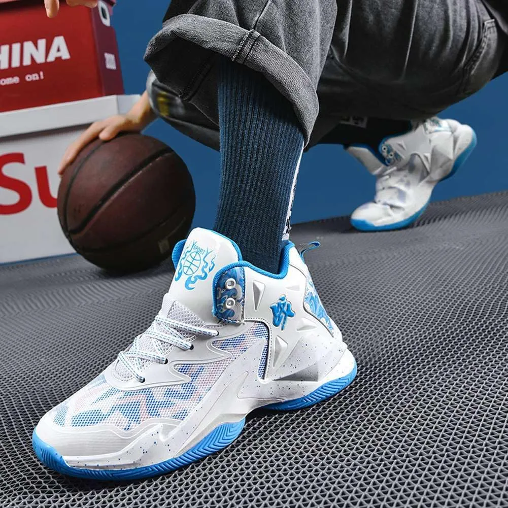 VAXAV Unisex High Top Basketball Shoes Outdoor Sports Sneakers Athletic Running Tennis Shoes