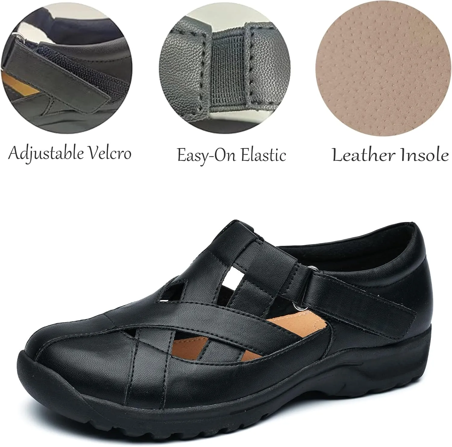 VERDASCO Womens Wide Shoes Casual Loafers Comfort Flats Sandals Classic Dressy Shoes