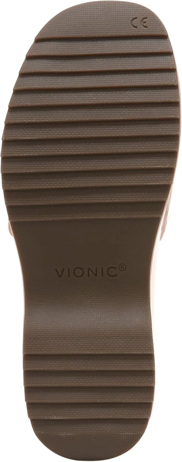Vionic Women's Plateau Trista Slide Platform Sandal -Supportive Slide That Includes an Orthotic Insole and Cushioned Outsole for Arch Support, Medium Fit, Sizes 5-11