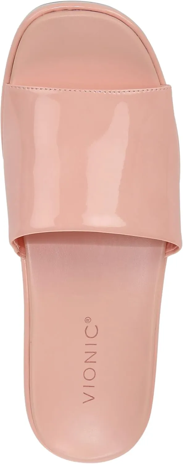 Vionic Women's Plateau Trista Slide Platform Sandal -Supportive Slide That Includes an Orthotic Insole and Cushioned Outsole for Arch Support, Medium Fit, Sizes 5-11