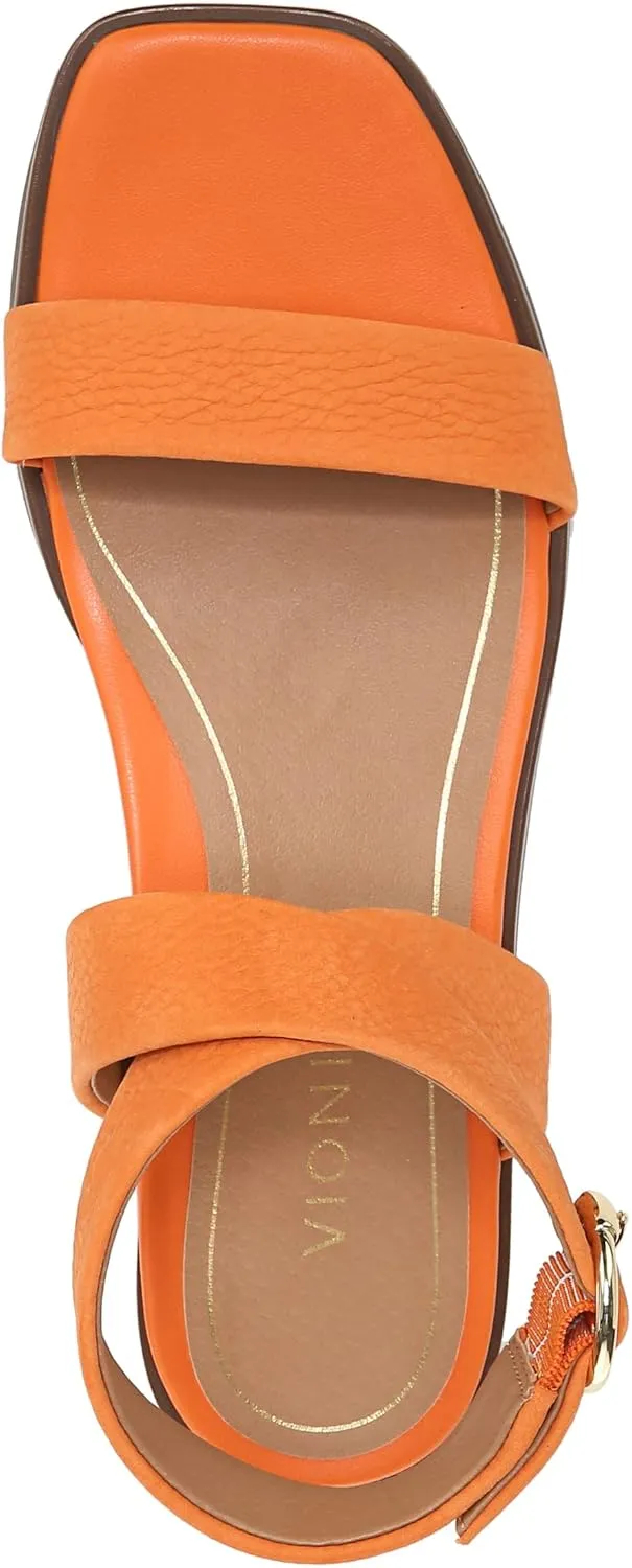 Vionic Women's Poppy Anaya Fashion Flat Sandal- Supportive Active Adjustable Sandals That Includes an Orthotic Insole and Cushioned Outsole for Arch Support, Medium Fit, Sizes 5-11