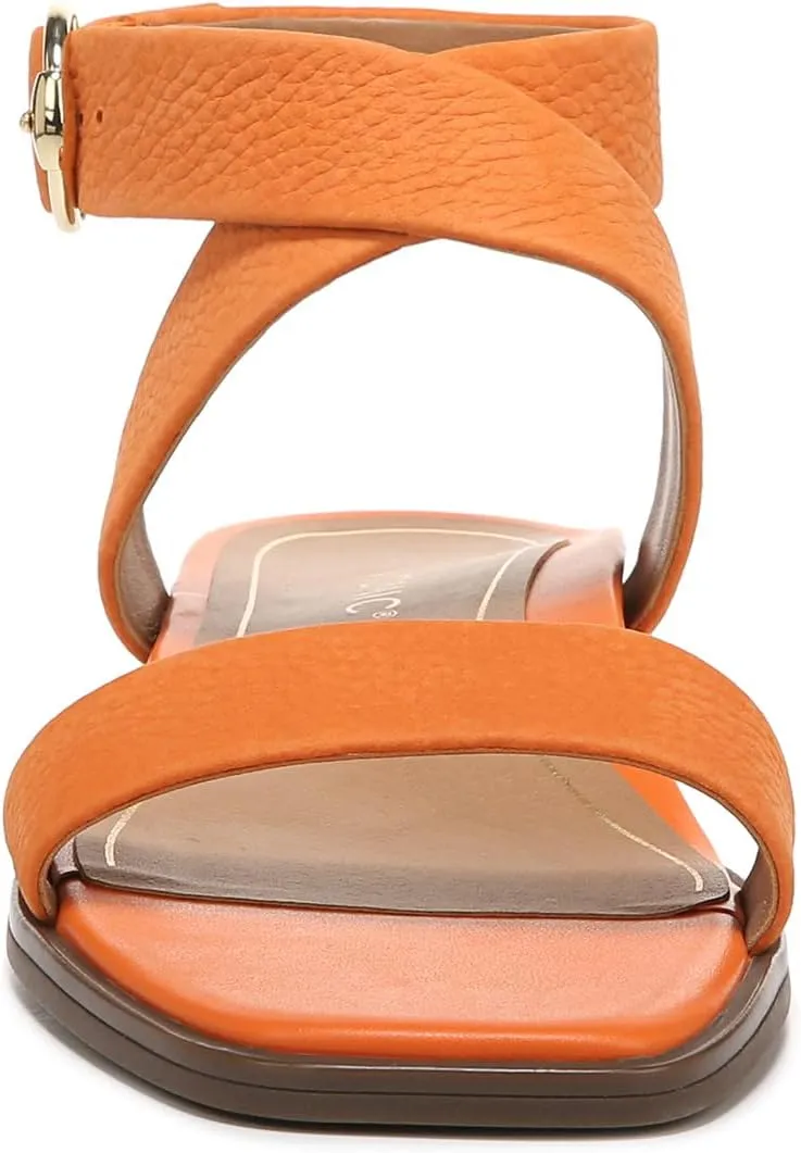 Vionic Women's Poppy Anaya Fashion Flat Sandal- Supportive Active Adjustable Sandals That Includes an Orthotic Insole and Cushioned Outsole for Arch Support, Medium Fit, Sizes 5-11