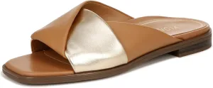 Vionic Women's Poppy Miramar Slide Comfortable Flat Sandals- Supportive Dressy Sandals Comfort Shoes That Includes a Concealed Orthotic Insole Sizes 5-12