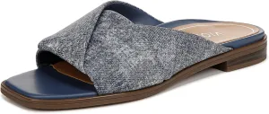 Vionic Women's Poppy Miramar Slide Comfortable Flat Sandals- Supportive Dressy Sandals Comfort Shoes That Includes a Concealed Orthotic Insole Sizes 5-12
