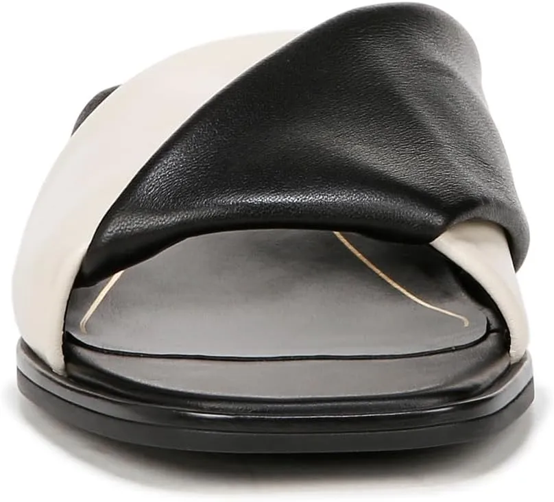 Vionic Women's Poppy Miramar Slide Comfortable Flat Sandals- Supportive Dressy Sandals Comfort Shoes That Includes a Concealed Orthotic Insole Sizes 5-12