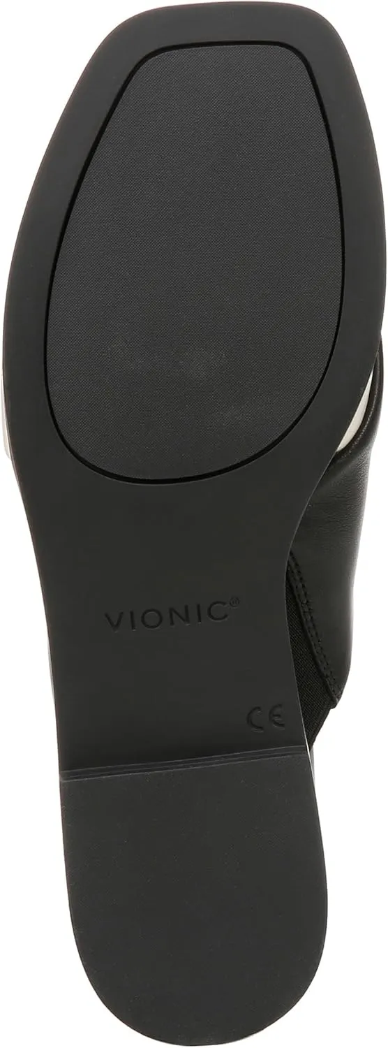 Vionic Women's Poppy Miramar Slide Comfortable Flat Sandals- Supportive Dressy Sandals Comfort Shoes That Includes a Concealed Orthotic Insole Sizes 5-12