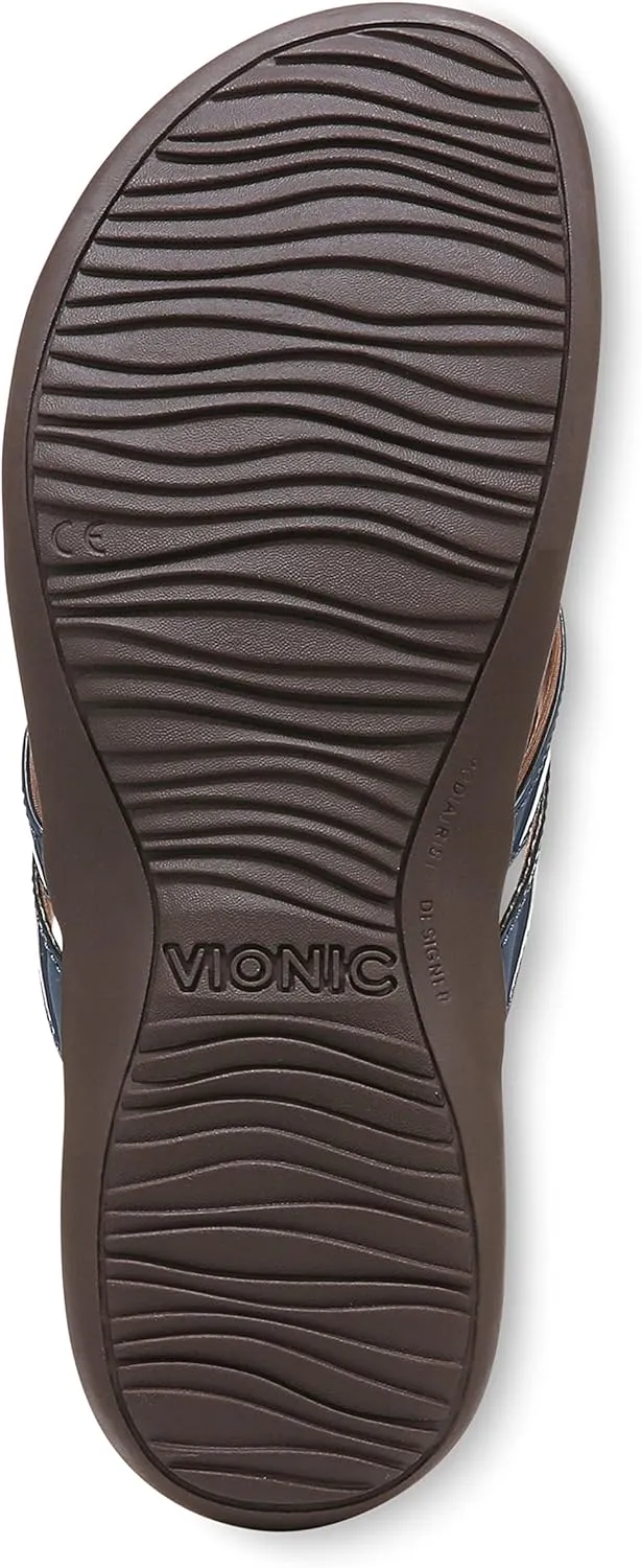 Vionic Women's Rest Bella X Flip Flop-Comfotable Slide On Toe Posts Sandals with Orthotic Insole Arch Support, Medium and Wide Widths, Sizes 5-11, Women's Sandals