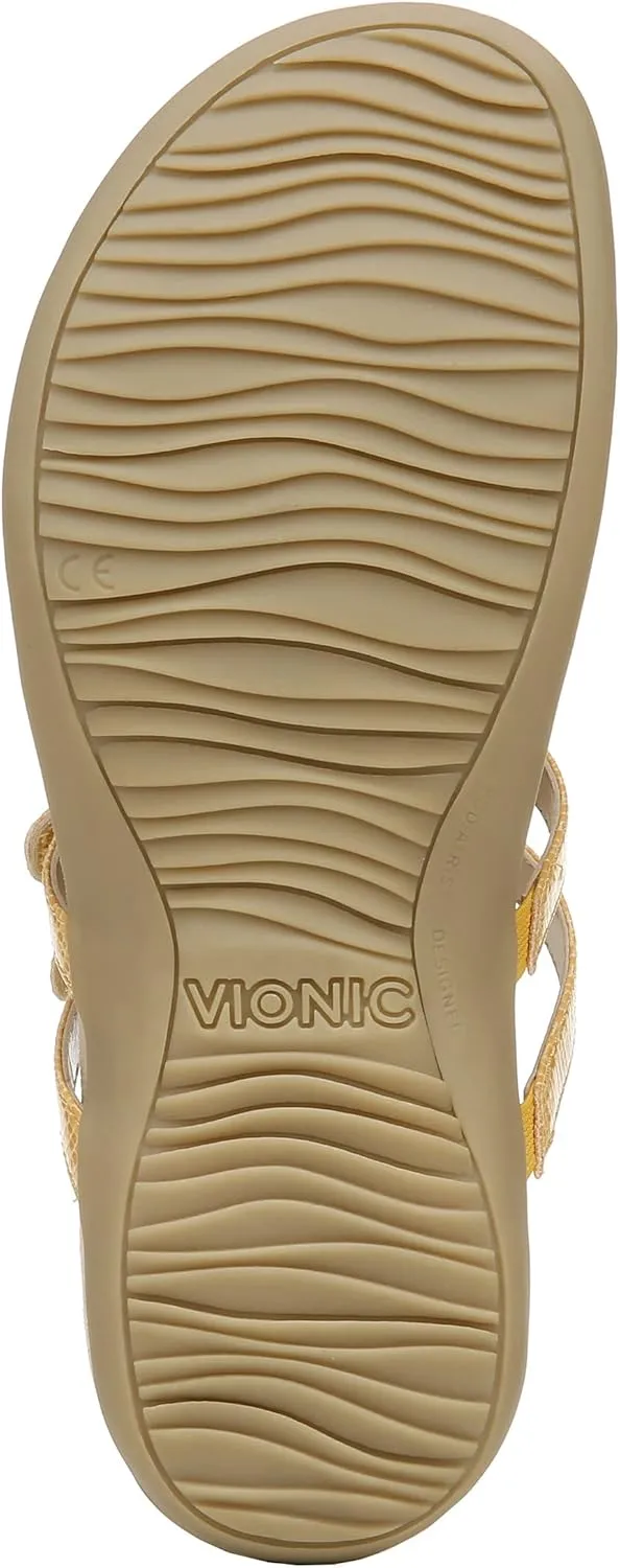 Vionic Women's Rest Elvia Toe Post Slide Sandal- Supportive Ladies Flip Flop Sandals That Include Three-Zone Comfort with Orthotic Insole Arch Support, Medium and Wide Fit, Sizes 5-12