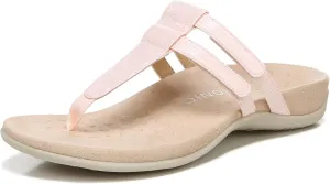 Vionic Women's Rest Elvia Toe Post Slide Sandal- Supportive Ladies Flip Flop Sandals That Include Three-Zone Comfort with Orthotic Insole Arch Support, Medium and Wide Fit, Sizes 5-12