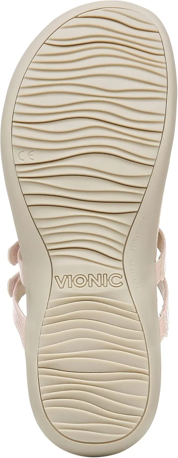 Vionic Women's Rest Elvia Toe Post Slide Sandal- Supportive Ladies Flip Flop Sandals That Include Three-Zone Comfort with Orthotic Insole Arch Support, Medium and Wide Fit, Sizes 5-12