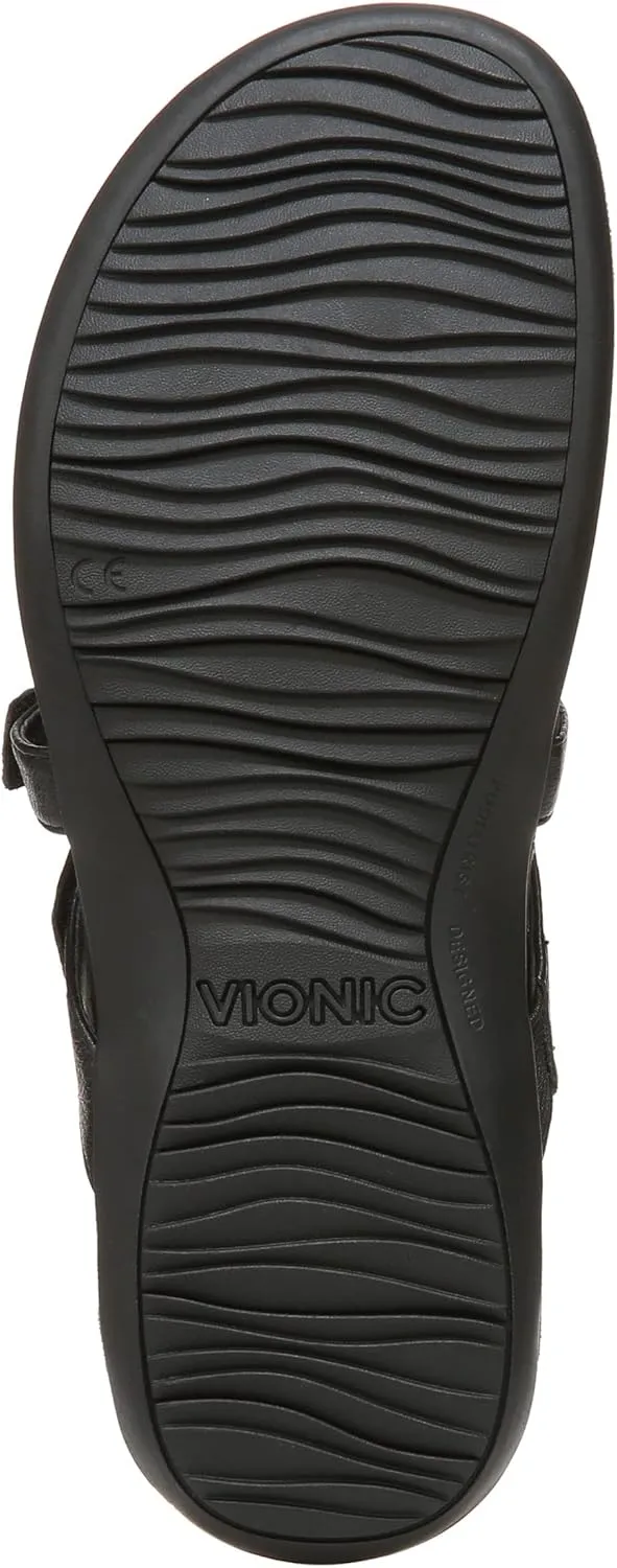 Vionic Women's Rest Karley Vio-Motion Insole Toe-Post Sandal- Supportive Flat Dressy That Includes an Orthotic Insole and Cushioned Outsole for Arch Support, Medium and Wide Fit