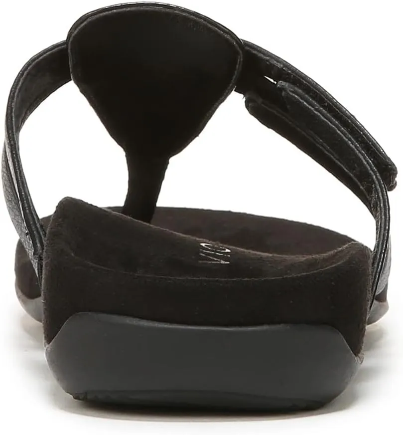 Vionic Women's Rest Karley Vio-Motion Insole Toe-Post Sandal- Supportive Flat Dressy That Includes an Orthotic Insole and Cushioned Outsole for Arch Support, Medium and Wide Fit