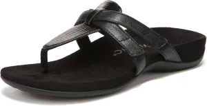 Vionic Women's Rest Karley Vio-Motion Insole Toe-Post Sandal- Supportive Flat Dressy That Includes an Orthotic Insole and Cushioned Outsole for Arch Support, Medium and Wide Fit