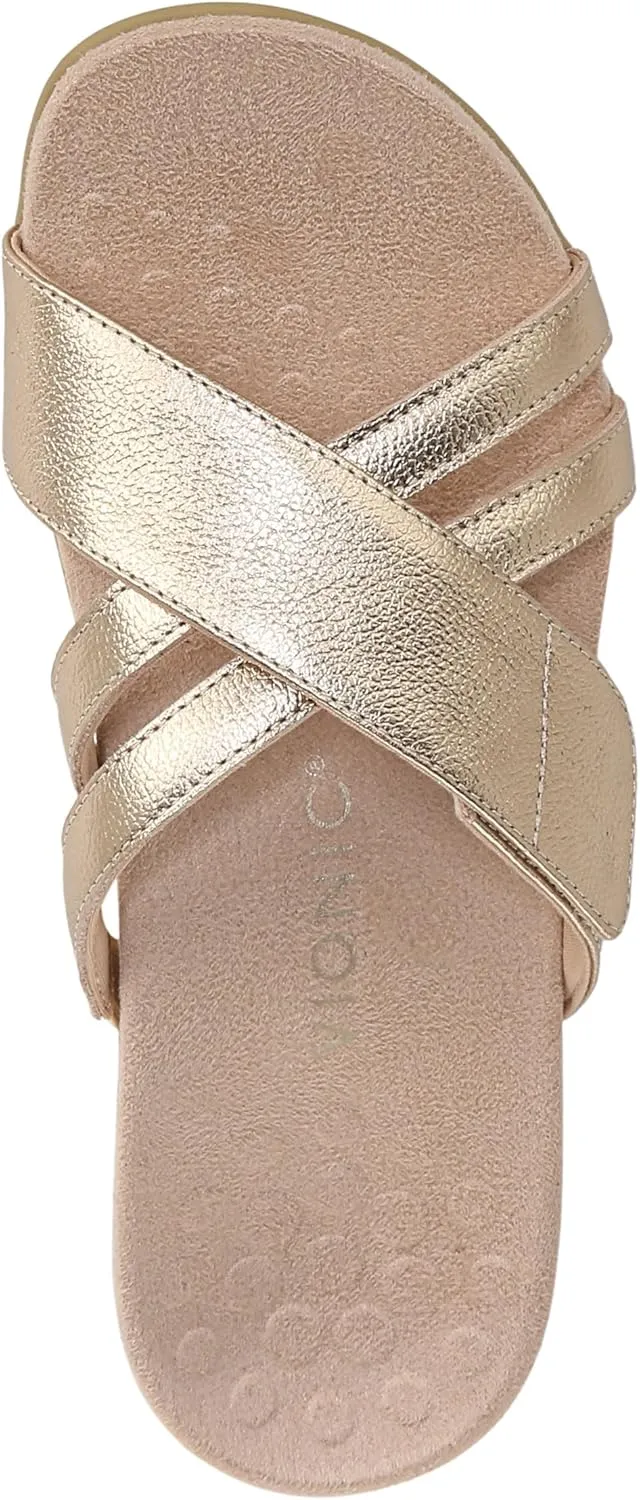 Vionic Women's Rest Zarie Slide Sandals- Supportive Sandals and Indoor/Outdoor Slip Ons That Includes an Orthotic Insole and Cushioned Outsole for Arch Support, Sizes 5-12