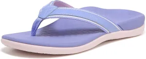 Vionic Women's Tide II Toe Post Sandal - Supportive Ladies Flip Flops That Include Three-Zone Comfort with Orthotic Insole Arch Support