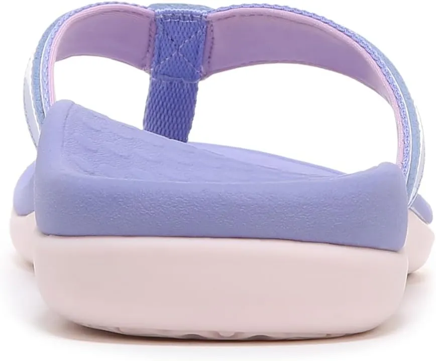 Vionic Women's Tide II Toe Post Sandal - Supportive Ladies Flip Flops That Include Three-Zone Comfort with Orthotic Insole Arch Support
