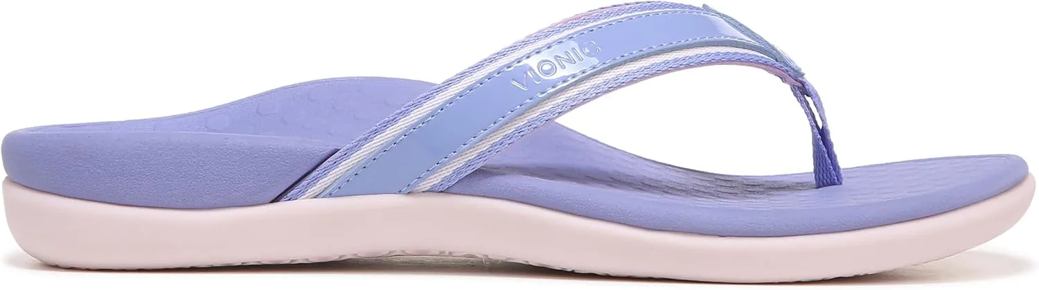 Vionic Women's Tide II Toe Post Sandal - Supportive Ladies Flip Flops That Include Three-Zone Comfort with Orthotic Insole Arch Support