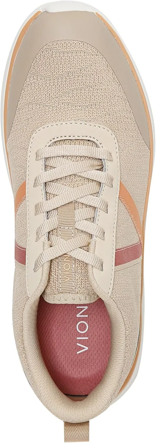 Vionic Women's Vortex Jolisa Lace Up Knit Athletic Shoes - Ladies Supportive Walking Sneakers That Include Three-Zone Comfort with Orthotic Insole Arch Support, Medium and Wide Fit Sizes 5-12