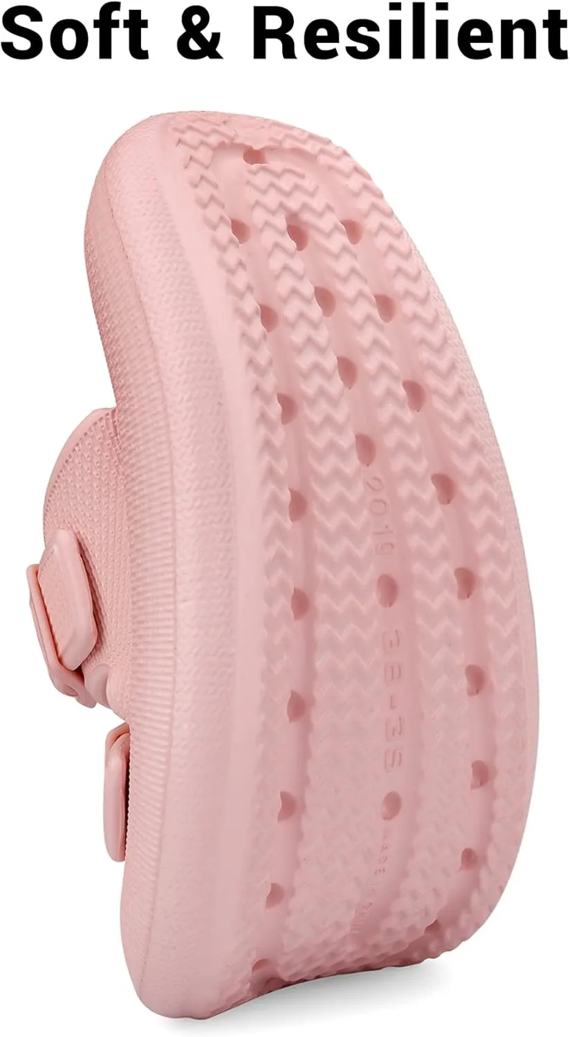 VONMAY Comfort Sandals for Women and Men Pillow Slippers Double Buckle Quick Dry Adjustable Slides Cushioned Thick Sole EVA Flat Sandals
