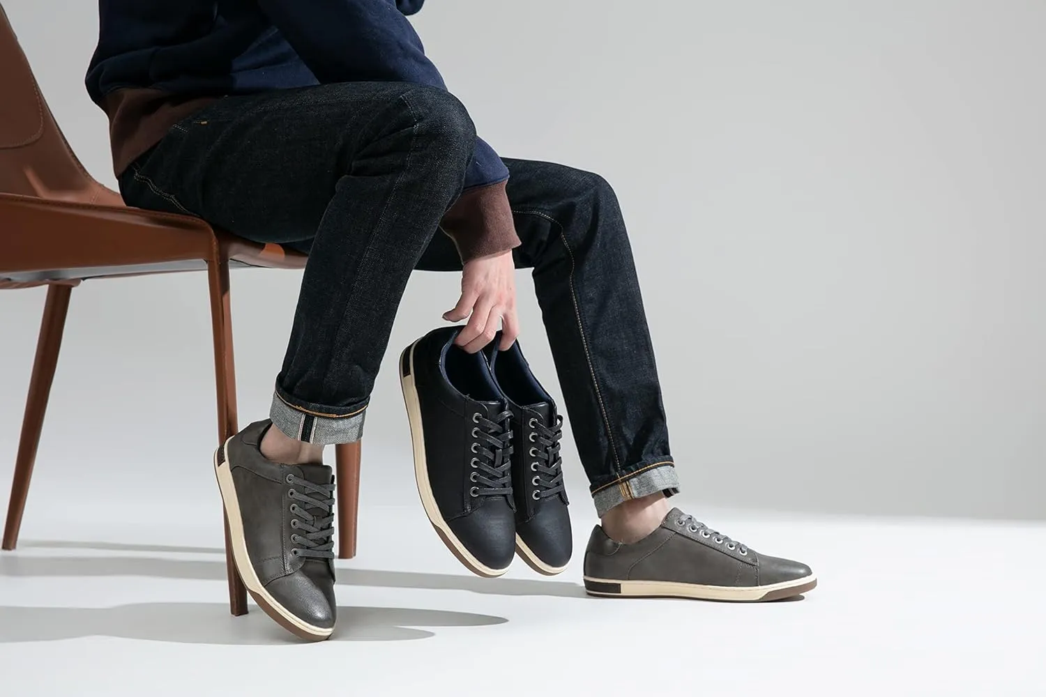 Vostey Men's Sneakers Fashion Casual Shoes Dress Sneaker Oxford Shoes