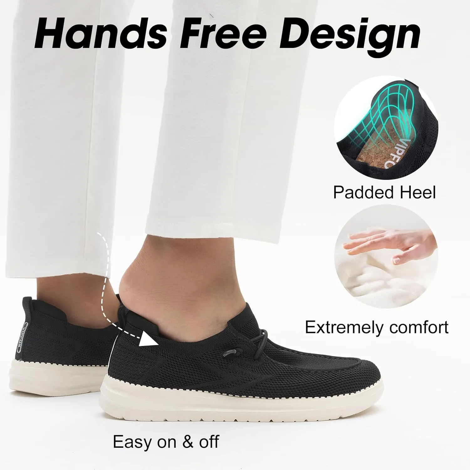 Wide Toe Box Shoes for Men Extra Wide Width Diabetic Shoes Men's Loafers & Slip-ons Arch Support Plantar Fasciitis Walking Loafers