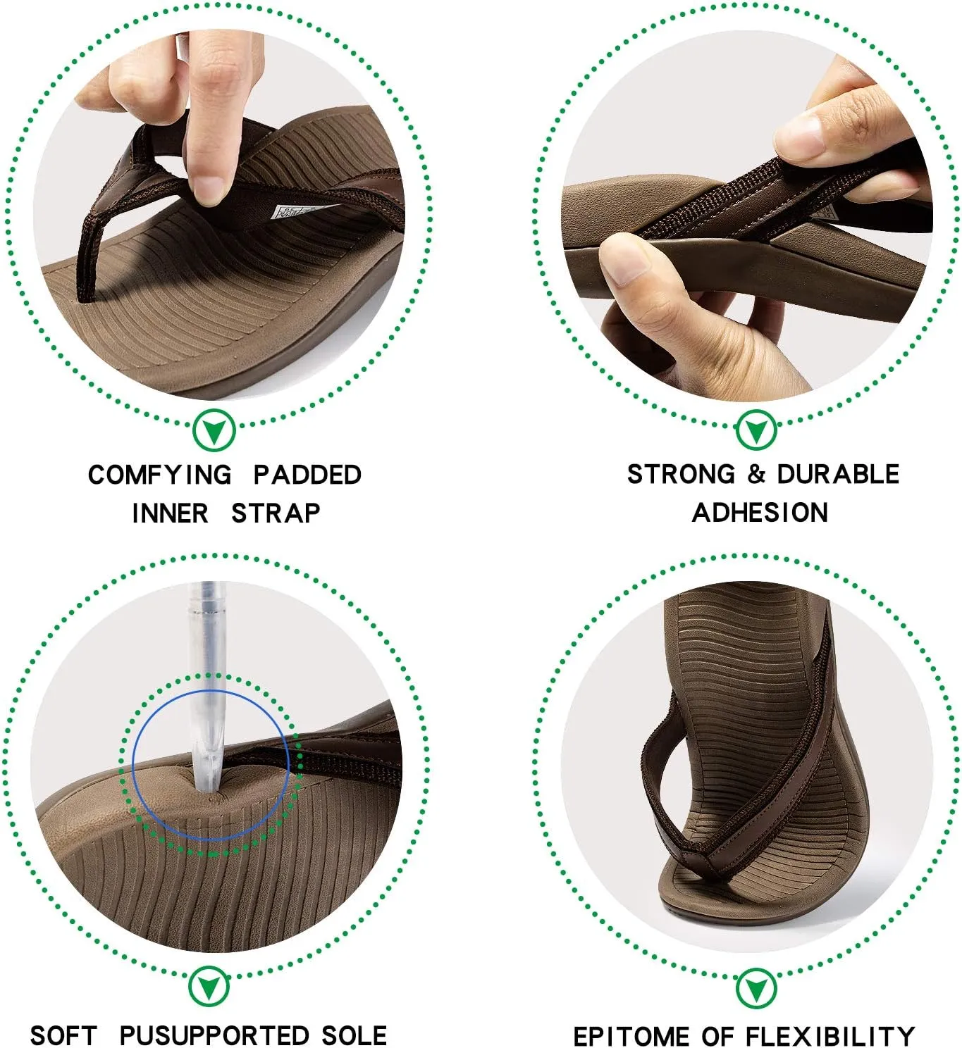 Womans Sandals Flip Flop with Orthotic For Flat Feet Plantar Fasciitis Arch Support Athletic Slide Sandals Relieve Flat Feet, High Arch,